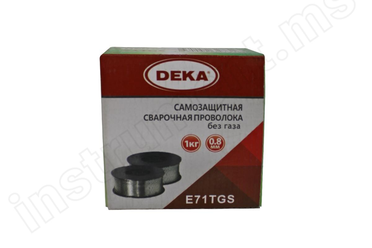 Проволока сварочная флюсовая Deka E71T-GS 0,8 мм 1кг - фото 1
