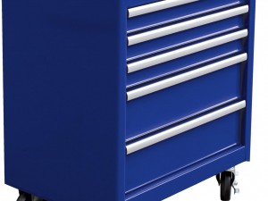 Тележка инструментальная для автосервиса с 5 ящиками, синего цвета - фото 1