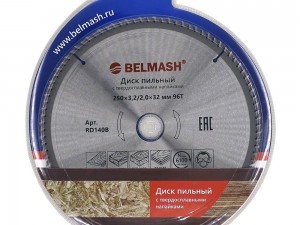 Диск пильный по ламинату BELMASH 250x3,2/2,0x32/30мм; 96T - фото 1