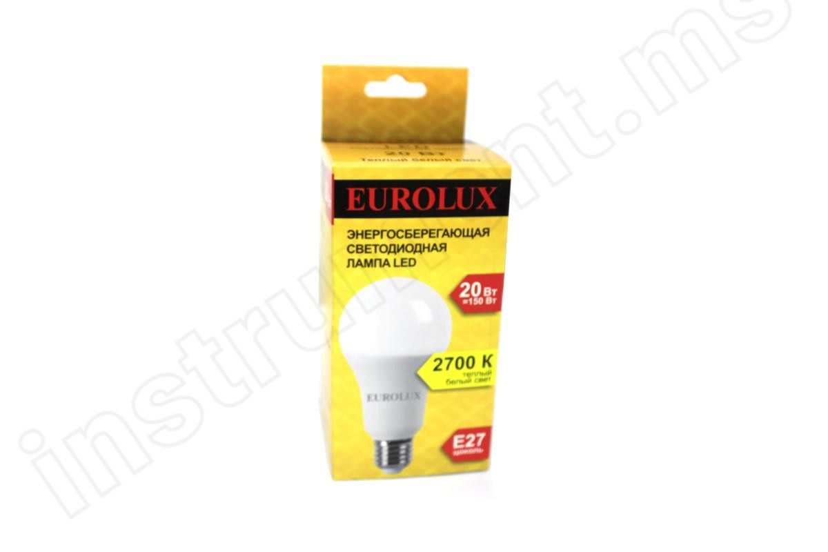 Лампа LED 20Вт E27  теплый свет Eurolux A60 - фото 2