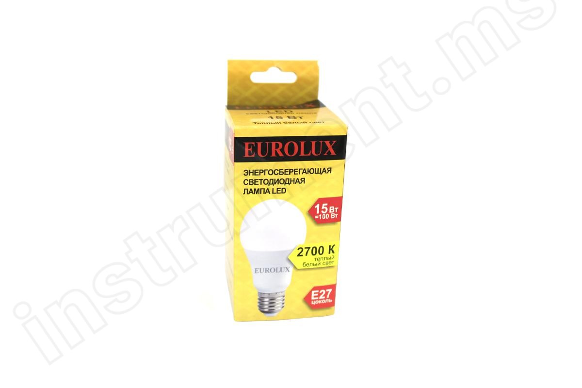 Лампа LED 15Вт E27  теплый свет Eurolux A60 - фото 2